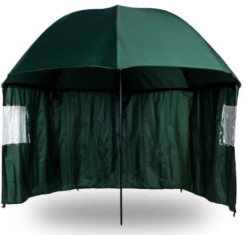 DUŻY PARASOL WĘDKARSKI 240cm WODOODPORNY namiot Z BOKAMI na ryby PARASOL