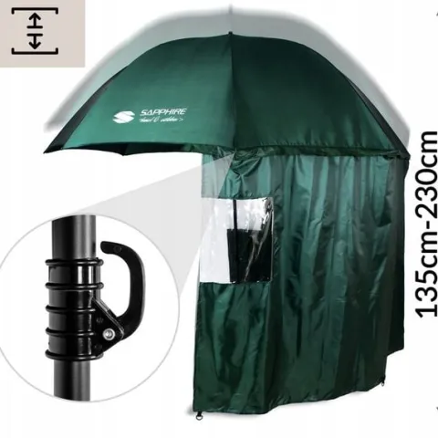 DUŻY PARASOL WĘDKARSKI 240cm WODOODPORNY namiot Z BOKAMI na ryby PARASOL