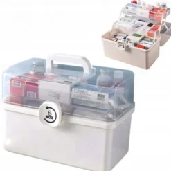 DUŻY POJEMNIK KASETKA BOX PUDEŁKO NA LEKI TABLETKI