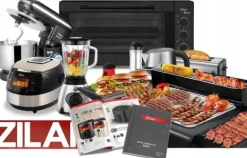 DUŻY STOJĄCY GRILL ELEKTRYCZNY OGRODOWY TERMOSTAT 2400W 6W1 XXL