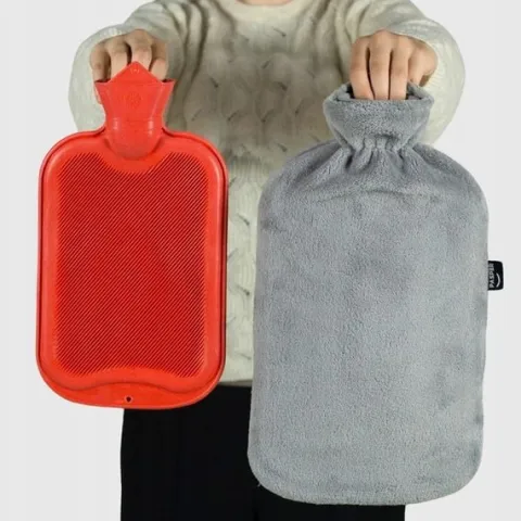 Duży termofor gumowy w pokrowcu Pasper XXL - 3500 ml - 8 godzin cieplnych
