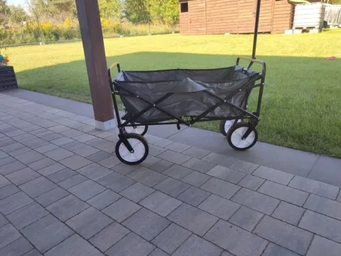 DUŻY WÓZEK PLAŻOWY TURYSTYCZNY TRANSPORTOWY SKŁADANY OGRODOWY 145L