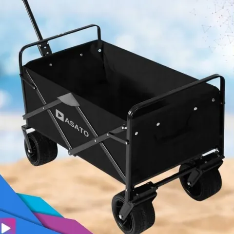 Duży Wózek Składany Turystyczny XXL Ogrodowy Transportowy Plażowy do