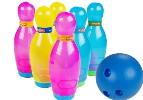 Duzy Zestaw Kręgli 6 sztuk + Piłka Bowling