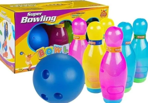 Duzy Zestaw Kręgli 6 sztuk + Piłka Bowling
