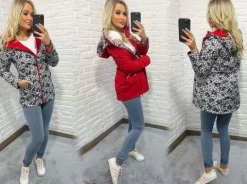 DWUSTRONNA PARKA kurtka Z KAPTUREM 3 KOLORY S