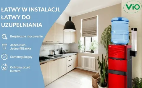 Dyspenser na kubki ViO C1 Czarny - Podajnik kubków do wody magnetyczny