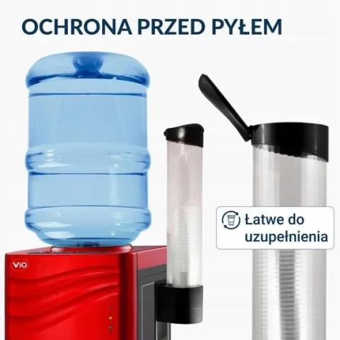 Dyspenser na kubki ViO C1 Czarny - Podajnik kubków do wody magnetyczny