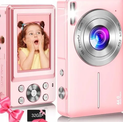 DZIECIĘCY MINI APARAT FOTOGRAFICZNY RÓŻOWY 32G 16-KROTNY ZOOM CYFROWY