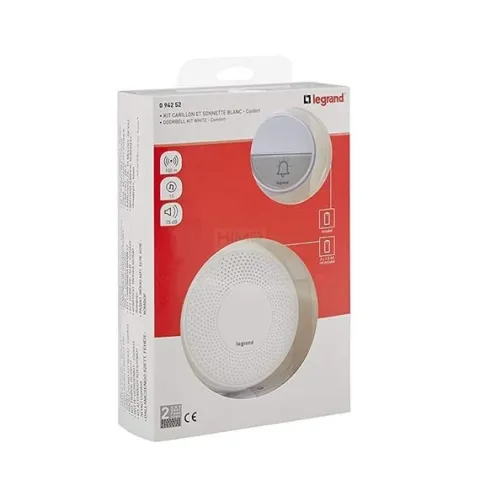 Dzwonek bezprzewodowy 100m Comfort biały (zestaw odbiornik + nadajnik) Legrand 094252