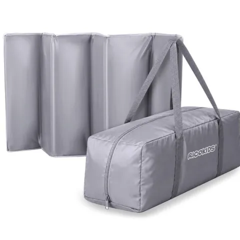 Łóżeczko turystyczne + materac + torba 123,5 x 64 x 76 cm RK-240 szare