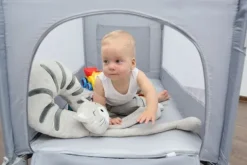 Łóżeczko turystyczne składane dostawne Close To Mommy szare