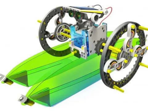 Edukacyjny Zestaw Solarny Robot 13w1 - Pies, Łódka