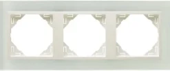 Efapel cristal ramka 3-krotna szkło lodowy 90930 tcg
