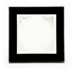 Efapel Logus90 crystal ramka pojedyncza, czarne szkło/lodowy 90910 teg