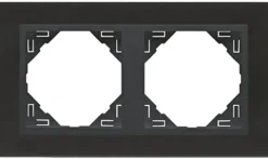Efapel metallo ramka 2-krotna nikiel grafit 90920 tqs