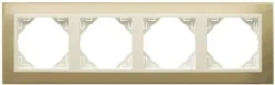 Efapel metallo ramka 4-krotna złoty perła 90940 top
