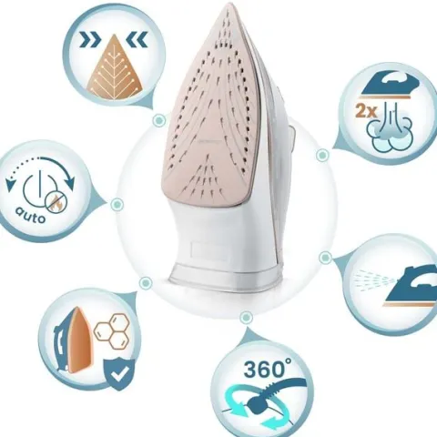 Żelazko parowe 3000W Berdsen BD-332 ceramiczna powłoka praca w pionie