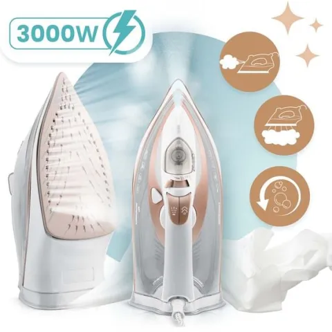 Żelazko parowe 3000W Berdsen BD-332 ceramiczna powłoka praca w pionie