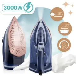 Żelazko parowe 3000W Berdsen BD-330 ceramiczna powłoka praca w pionie