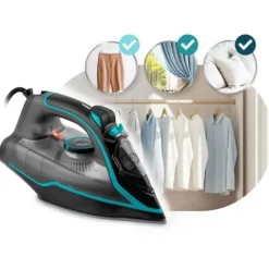 Żelazko parowe 2600W Berdsen BD-331 ceramiczna powłoka praca w pionie
