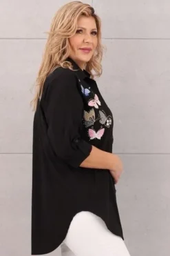 ELEGANCKA KOSZULA BAWEŁNIANA DUŻE ROZMIARY LUŹNA CASUAL OVERSIZE