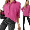 Elegancka KOSZULA DAMSKA bluzka stylowa modna oversize guziki