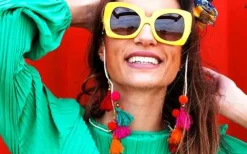 Elegancki Boho Łańcuszek Do Okularów Pompon Brelok