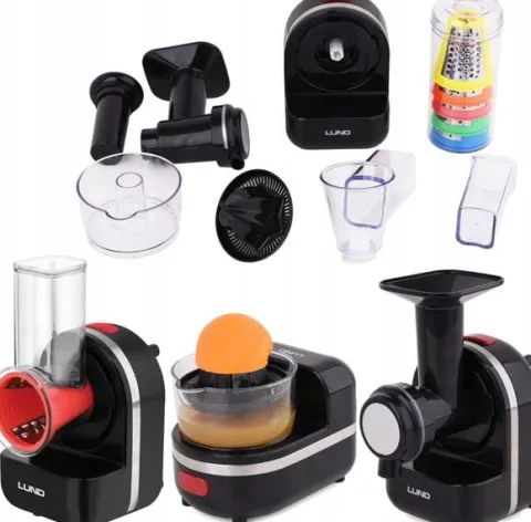 ELEKTRYCZNA SZATKOWNICA WARZYW WYCISKARKA OWOCÓW ROBOT KUCHENNY 150W LUND