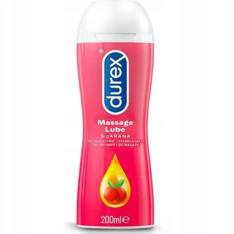 Żel Intymny DUREX PLAY GUARANA 2w1 200ml Duży Lubrykant Wodny Sex Masaż