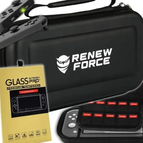 Etui Case WZMOCNIONY Do Nintendo Switch V1 V2 OLED + Szkło hartowane H9