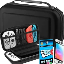 ETUI FUTERAŁ WZMOCNIONY DO NINTENDO SWITCH OLED + SZKŁO HARTOWANE HEG-001