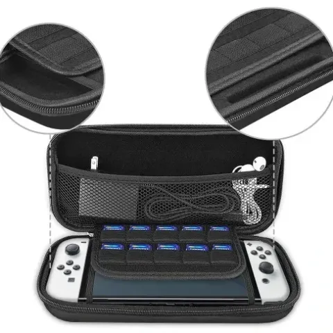 ETUI FUTERAŁ WZMOCNIONY DO NINTENDO SWITCH OLED + SZKŁO HARTOWANE HEG-001