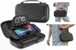 Etui Ochronne Do Nintendo Switch 2 Twarde Duża Pojemność Pasek Podróżne