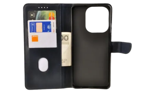 Etui portfel Wallet do Oppo A40 / A40m granatowy