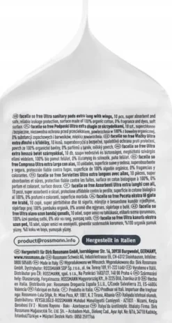 FACELLE SO FREE PODPASKI HIGIENICZNE ZE SKRZYDEŁKAMI EXTRA LANG 10 SZT