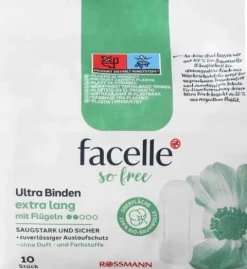 FACELLE SO FREE PODPASKI HIGIENICZNE ZE SKRZYDEŁKAMI EXTRA LANG 10 SZT