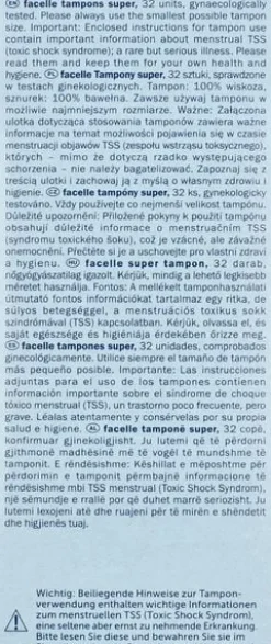 FACELLE TAMPONY HIGIENICZNE MINI 32 SZT