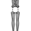 F221 bodystocking czarne – uchyla rąbka tajemnicy Obsessive XL/XXL