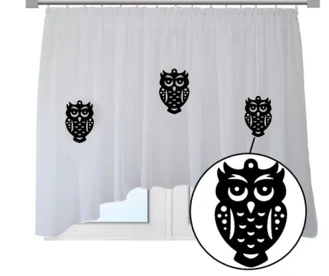 FIRANA dziecięca Sowy AŻUROWE zawieszki 600x145