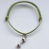 Fit Kolekcja - Bransoletka ze sznurka z hantlem pistachio