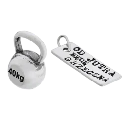 Fit Kolekcja - Srebrne zawieszki na łańcuszek KETTLEBELL 001 / OD JUTRA...
