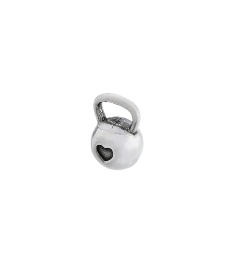 Fit Kolekcja - Zawieszka KETTLEBELL 003 MINI ❤ - oksydowane srebro