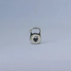 Fit Kolekcja - Zawieszka KETTLEBELL 003 MINI ❤ - oksydowane srebro