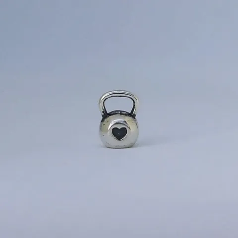 Fit Kolekcja - Zawieszka KETTLEBELL 003 MINI ❤ - oksydowane srebro