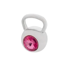 Fit Kolekcja - Zawieszka na łańcuszek srebrny KETTLEBELL SWAROVSKI Rose