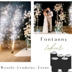 Fontanna iskier 2 metry 20 sek - DJ, Wesele, Pierwszy taniec, Tort, 18-stka