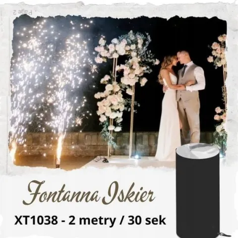 Fontanna Iskier 2 metry 30 sek - DJ, Wesele, Pierwszy taniec, Tort, 18-stka
