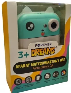 FOREVER DREAMS Aparat natychmiastowy CAT mini drukarka DLA DZIECI zielony
