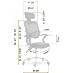 Fotel biurowy z mikrosiatki Sofotel Ryga czarny